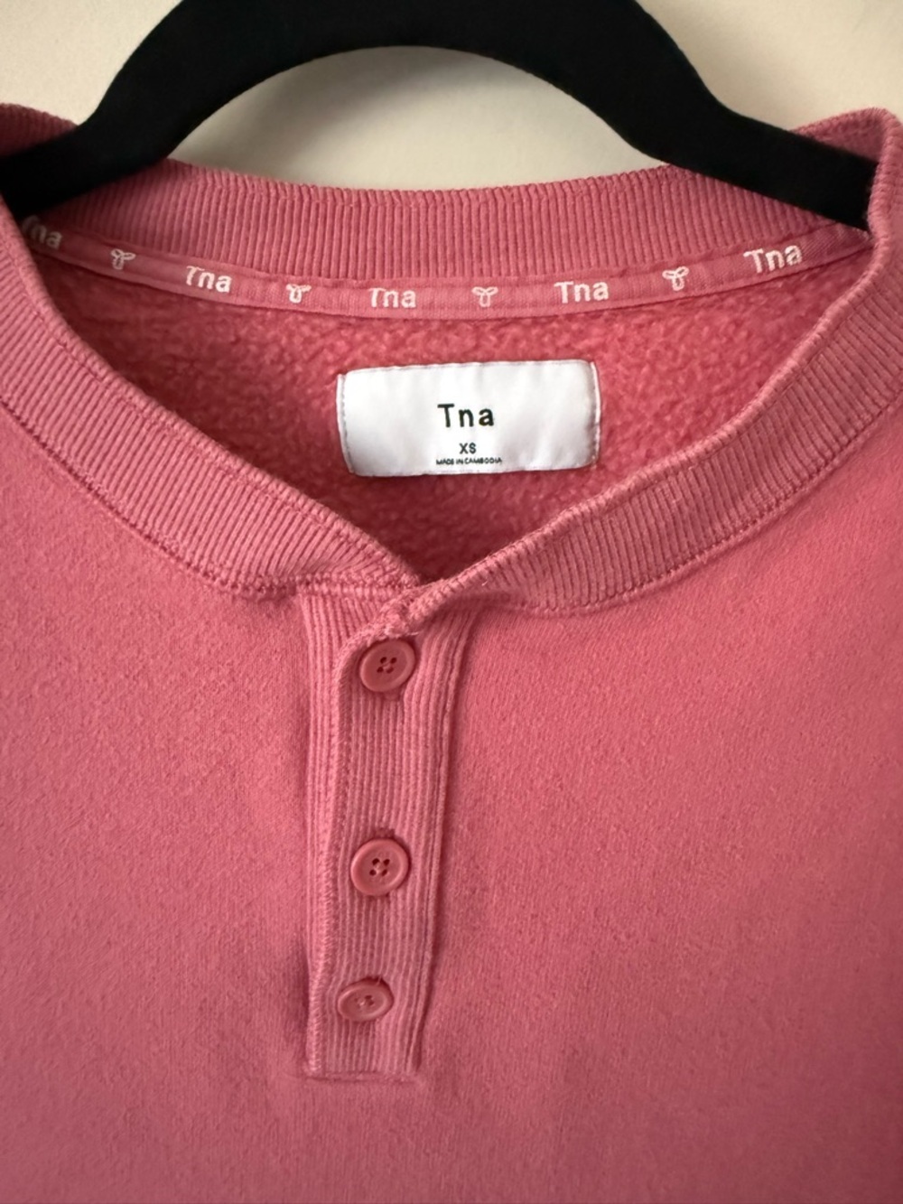 26. | TNA | Aritzia | Pink | Henley Sweatshirt | XS - Picture 2 of 5